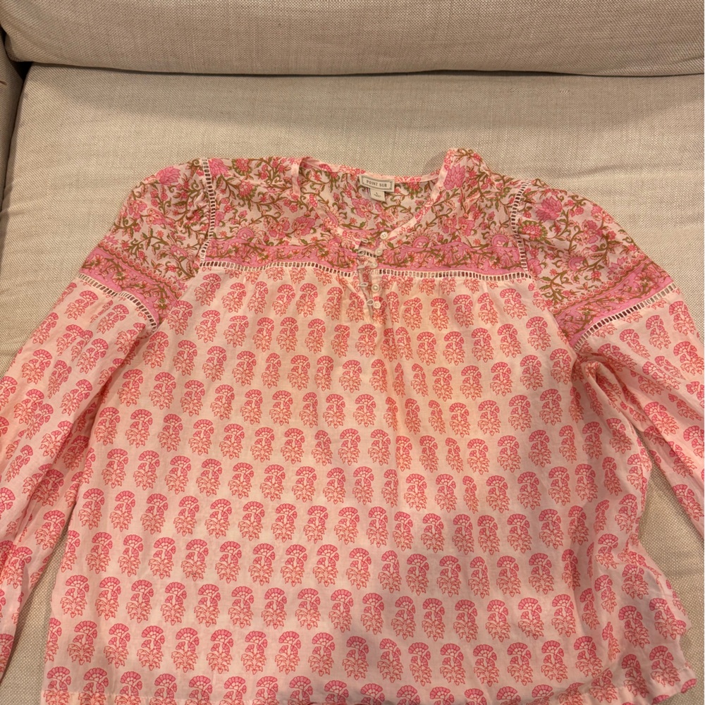 Cotton blouse block print